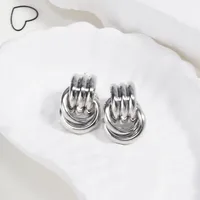 1 Pair Vacation Simple Style Solid Color Plating Copper Ear Studs sku image 3