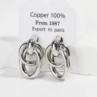 1 Pair Vacation Simple Style Solid Color Plating Copper Ear Studs sku image 12