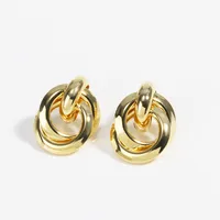 1 Pair Vacation Simple Style Solid Color Plating Copper Ear Studs sku image 5