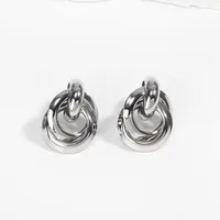1 Pair Vacation Simple Style Solid Color Plating Copper Ear Studs sku image 6