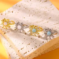 Vacation Simple Style Sun Copper Inlay Zircon Women's Rings main image 2