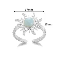 Vacation Simple Style Sun Copper Inlay Zircon Women's Rings sku image 3