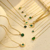 Vacation Simple Style Heart Shape 304 Stainless Steel Inlay Zircon Women's Pendant Necklace main image 1