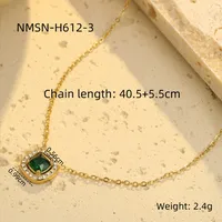 Vacation Simple Style Heart Shape 304 Stainless Steel Inlay Zircon Women's Pendant Necklace sku image 10