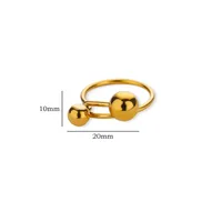Vacation Simple Style Solid Color 304 Stainless Steel Plating Women's Open Rings sku image 9