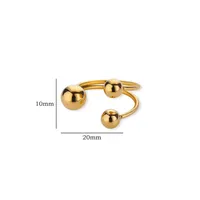 Vacation Simple Style Solid Color 304 Stainless Steel Plating Women's Open Rings sku image 11