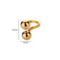 Vacation Simple Style Solid Color 304 Stainless Steel Plating Women's Open Rings sku image 10