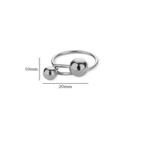 Vacation Simple Style Solid Color 304 Stainless Steel Plating Women's Open Rings sku image 4