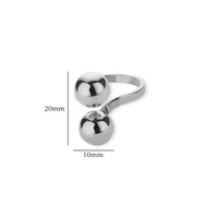 Vacation Simple Style Solid Color 304 Stainless Steel Plating Women's Open Rings sku image 6