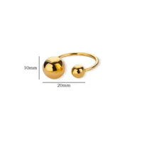 Vacation Simple Style Solid Color 304 Stainless Steel Plating Women's Open Rings sku image 8