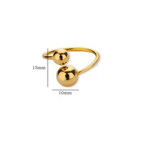 Vacation Simple Style Solid Color 304 Stainless Steel Plating Women's Open Rings sku image 7