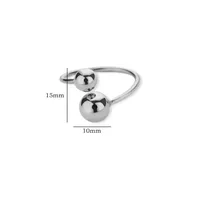 Vacation Simple Style Solid Color 304 Stainless Steel Plating Women's Open Rings sku image 2