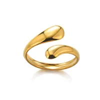 Vacation Simple Style Solid Color 304 Stainless Steel Plating Women's Open Rings sku image 1