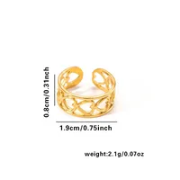 Vacation Simple Style Solid Color Titanium Steel Plating Women's Rings main image 2