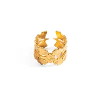Vacation Simple Style Solid Color Titanium Steel Plating Women's Rings sku image 1