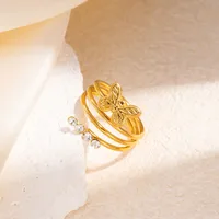Vacation Simple Style Solid Color Titanium Steel Plating Women's Rings sku image 52