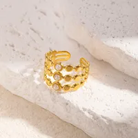 Vacation Simple Style Solid Color Titanium Steel Plating Women's Rings sku image 51