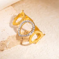 Vacation Simple Style Solid Color Titanium Steel Plating Women's Rings sku image 54