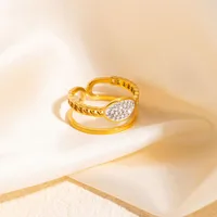 Vacation Simple Style Solid Color Titanium Steel Plating Women's Rings sku image 57