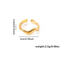 Vacation Simple Style Solid Color Titanium Steel Plating Women's Rings sku image 3