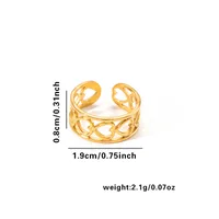 Vacation Simple Style Solid Color Titanium Steel Plating Women's Rings sku image 4
