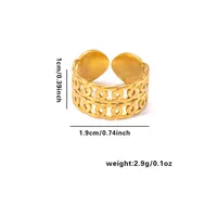 Vacation Simple Style Solid Color Titanium Steel Plating Women's Rings sku image 9