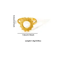Vacation Simple Style Solid Color Titanium Steel Plating Women's Rings sku image 11