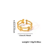 Vacation Simple Style Solid Color Titanium Steel Plating Women's Rings sku image 14
