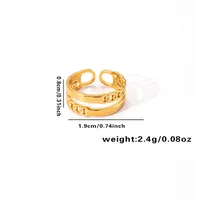 Vacation Simple Style Solid Color Titanium Steel Plating Women's Rings sku image 43