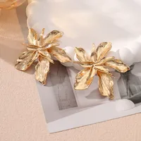 1 Pair Vacation Simple Style Flower Plating Alloy Ear Studs sku image 6