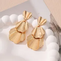 1 Pair Vacation Simple Style Flower Plating Alloy Ear Studs sku image 12