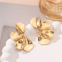 1 Pair Vacation Simple Style Flower Plating Alloy Ear Studs sku image 8