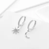 1 Pair Vacation Simple Style Star Inlay Copper Zircon Drop Earrings main image 3