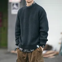 Heavy 800G Winter Sweater Men's Thickened Sweater Korean Style Trendy Loose Solid Color Casual Bottoming Couple Coat main image 3