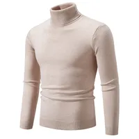 Foreign Trade Men's Solid Color Turtleneck Sweater Cross-Border Korean Slim Casual Thin Youth Sweater Sweater Bottoming Shirt main image 2