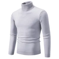 Foreign Trade Men's Solid Color Turtleneck Sweater Cross-Border Korean Slim Casual Thin Youth Sweater Sweater Bottoming Shirt main image 3