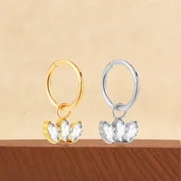 Casual Simple Style Classic Style Geometric Pure Titanium Titanium Alloy Plating Inlay Zircon 14K Gold Plated White Gold Plated Unisex Nose Ring main image 2