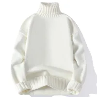 2023 Autumn And Winter Men's Casual Turtleneck Sweater Men's Fashion Korean Slim Fit Thickened Youth Thermal Head Cover Sweater Men main image 1