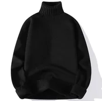 2023 Autumn And Winter Men's Casual Turtleneck Sweater Men's Fashion Korean Slim Fit Thickened Youth Thermal Head Cover Sweater Men main image 3