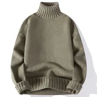 2023 Autumn And Winter Men's Casual Turtleneck Sweater Men's Fashion Korean Slim Fit Thickened Youth Thermal Head Cover Sweater Men main image 5