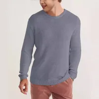 New Arrival Fall Winter Men Round Neck Knitted Loose Sweater Bottoming Shirt Round Neck Pullover Solid Color Plus Size main image 5