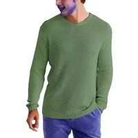 New Arrival Fall Winter Men Round Neck Knitted Loose Sweater Bottoming Shirt Round Neck Pullover Solid Color Plus Size main image 3
