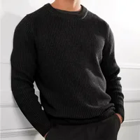 Amazon Quality Exclusive Cross-Border New Arrival European And American Leisure Men's Solid Color Top Sweaters Pullover main image 1