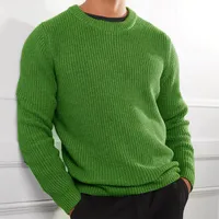 Amazon Quality Exclusive Cross-Border New Arrival European And American Leisure Men's Solid Color Top Sweaters Pullover main image 3