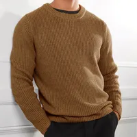 Amazon Quality Exclusive Cross-Border New Arrival European And American Leisure Men's Solid Color Top Sweaters Pullover main image 5