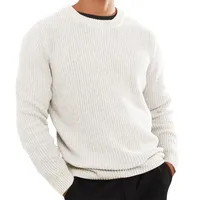 Amazon Quality Exclusive Cross-Border New Arrival European And American Leisure Men's Solid Color Top Sweaters Pullover main image 4