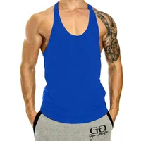 Men's Sports Vest Muscle Training Trend Sleeveless T-shirt European And American Cotton I-Shaped Fitness Vest Custom Logo main image 2