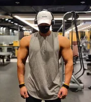 Spring Summer Workout Vest Men's Loose Elastic Waistcoat Sleeveless Shirt Brother Cotton Running Wait Lifting Training Wear Thin main image 3