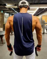 Spring Summer Workout Vest Men's Loose Elastic Waistcoat Sleeveless Shirt Brother Cotton Running Wait Lifting Training Wear Thin main image 2