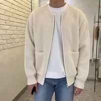 2024 Autumn And Winter New Fashion Trendy Ins Tide Knitted Cardigan Men's Solid Color Sweater Loose Casual Laid-Back Style main image 5